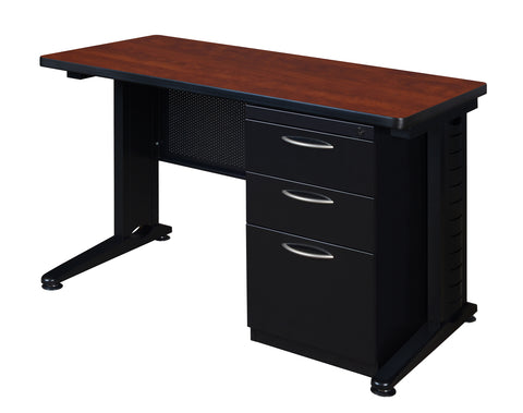 Regency Fusion 48 x 24 Teachers Desk with Single Pedestal Drawer Unit