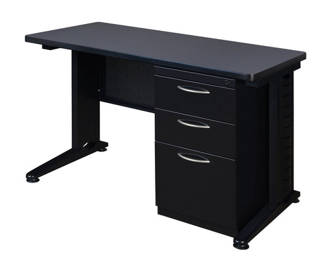 Regency Fusion 48 x 24 Teachers Desk with Single Pedestal Drawer Unit