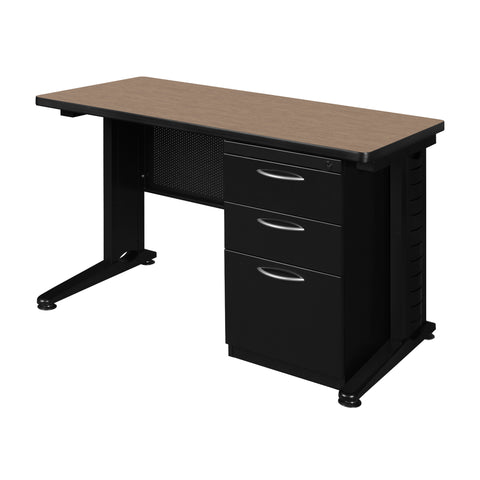 Regency Fusion 48 x 24 Teachers Desk with Single Pedestal Drawer Unit