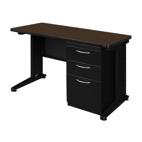 Regency Fusion 48 x 24 Teachers Desk with Single Pedestal Drawer Unit