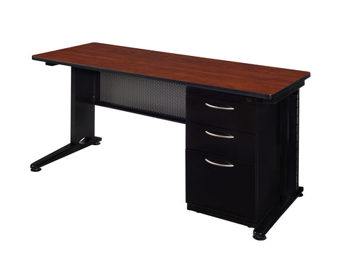 Regency Fusion 48 x 24 Teachers Desk with Single Pedestal Drawer Unit