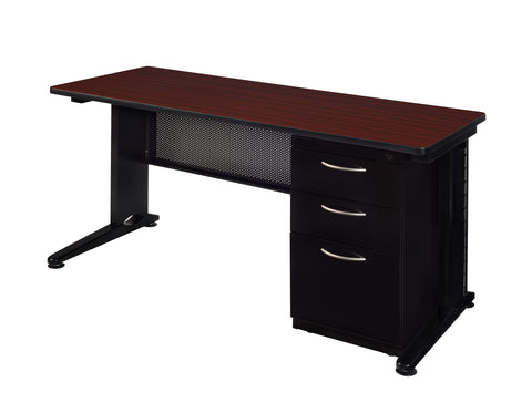 Regency Fusion 48 x 24 Teachers Desk with Single Pedestal Drawer Unit