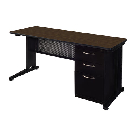 Regency Fusion 48 x 24 Teachers Desk with Single Pedestal Drawer Unit