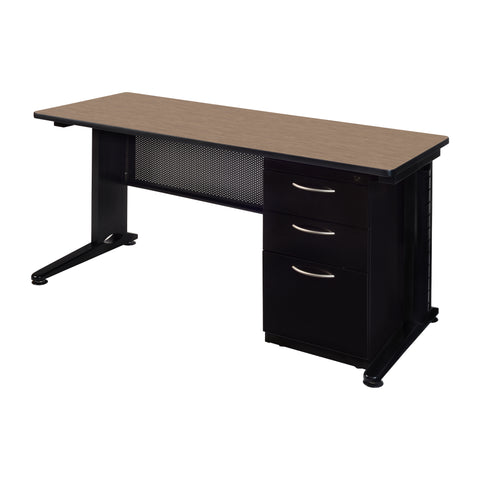 Regency Fusion 48 x 24 Teachers Desk with Single Pedestal Drawer Unit