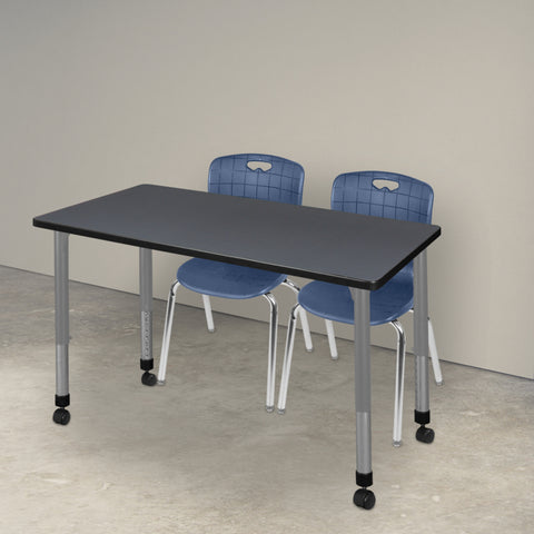 Grey|Navy Blue / 48 x 30