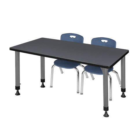 Grey|Navy Blue / 48 x 30