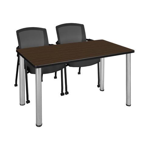 Neo Walnut / Chrome / 48 x 24