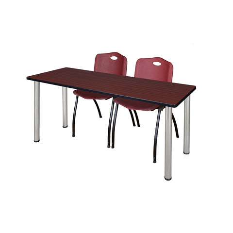 Mahogany / Chrome / Burgundy / 60 x 24