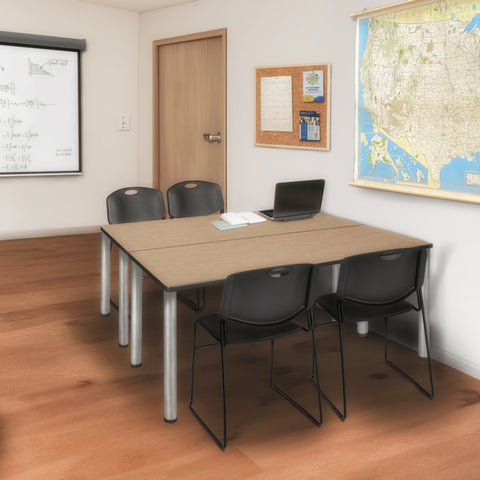 Noble Oak / Chrome / Black / 60 x 24