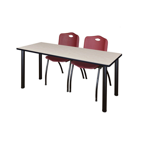 Maple / Black / Burgundy / 60 x 24