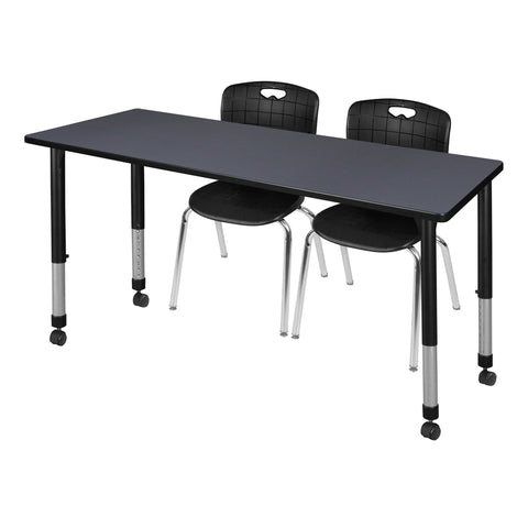 Grey / Black / Black / 60 x 30