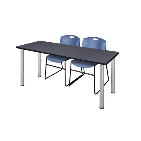 Grey / Chrome / Blue / 66 x 24