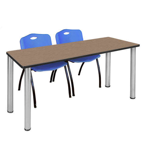 Noble Oak / Chrome / Blue / 66 x 24