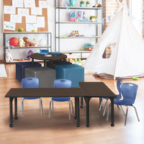 Regency Kee 42 x 24 in. Height Adjustable Mobile Classroom Activity Table