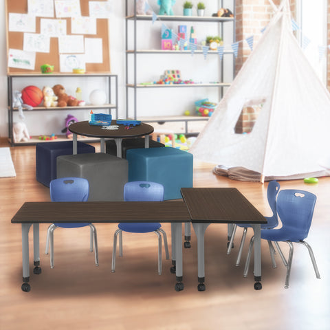 Regency Kee 42 x 24 in. Height Adjustable Mobile Classroom Activity Table