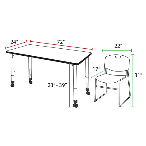 Mahogany / Grey / Black / 72 x 24
