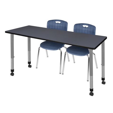 Grey|Navy Blue / 72 x 24