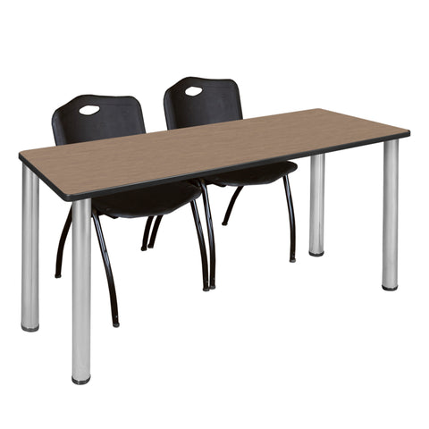 Noble Oak / Chrome / Black / 72 x 24