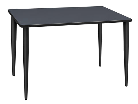 Regency Kahlo 42 x 24 in. Training Seminar Table Top Black Tapered Legs