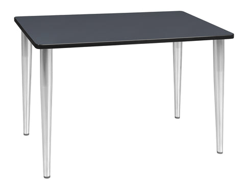 Regency Kahlo 42 x 24 in. Training Seminar Table Top Black Tapered Legs