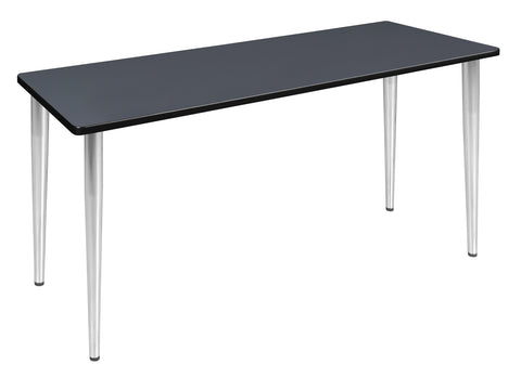 Regency Kahlo 42 x 24 in. Training Seminar Table Top Black Tapered Legs