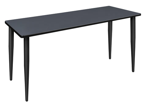 Regency Kahlo 42 x 24 in. Training Seminar Table Top Black Tapered Legs