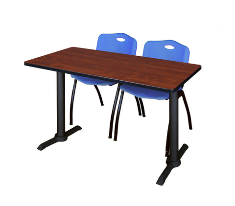 Regency Cain 48 x 24 in. TBase Training Seminar Table & 2 M Stack Chairs