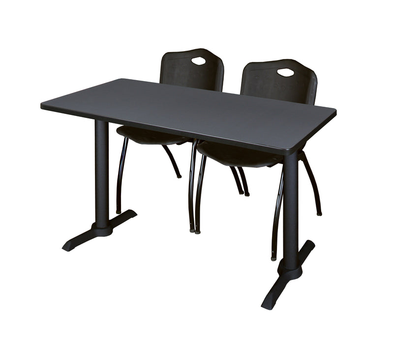 Cain 48" x 24" Training Table & 2 'M' Stack Chairs