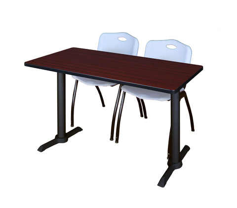 Regency Cain 48 x 24 in. TBase Training Seminar Table & 2 M Stack Chairs