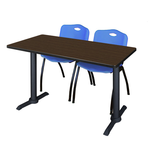 Regency Cain 48 x 24 in. TBase Training Seminar Table & 2 M Stack Chairs