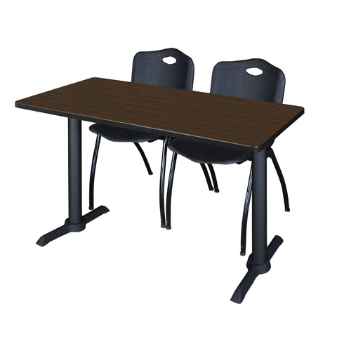 Regency Cain 48 x 24 in. TBase Training Seminar Table & 2 M Stack Chairs