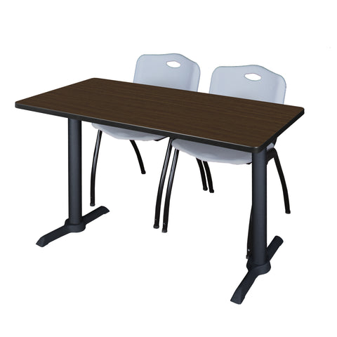 Regency Cain 48 x 24 in. TBase Training Seminar Table & 2 M Stack Chairs