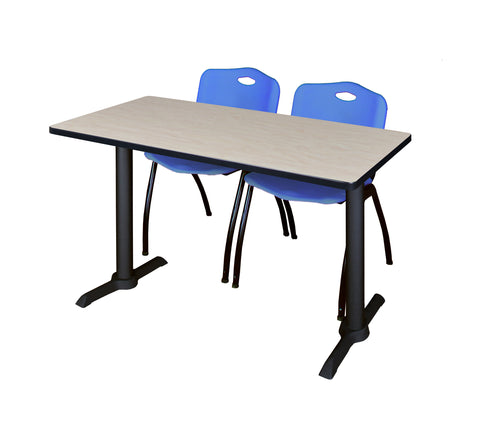 Regency Cain 48 x 24 in. TBase Training Seminar Table & 2 M Stack Chairs
