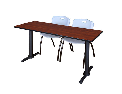 Regency Cain 48 x 24 in. TBase Training Seminar Table & 2 M Stack Chairs