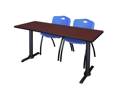 Regency Cain 48 x 24 in. TBase Training Seminar Table & 2 M Stack Chairs