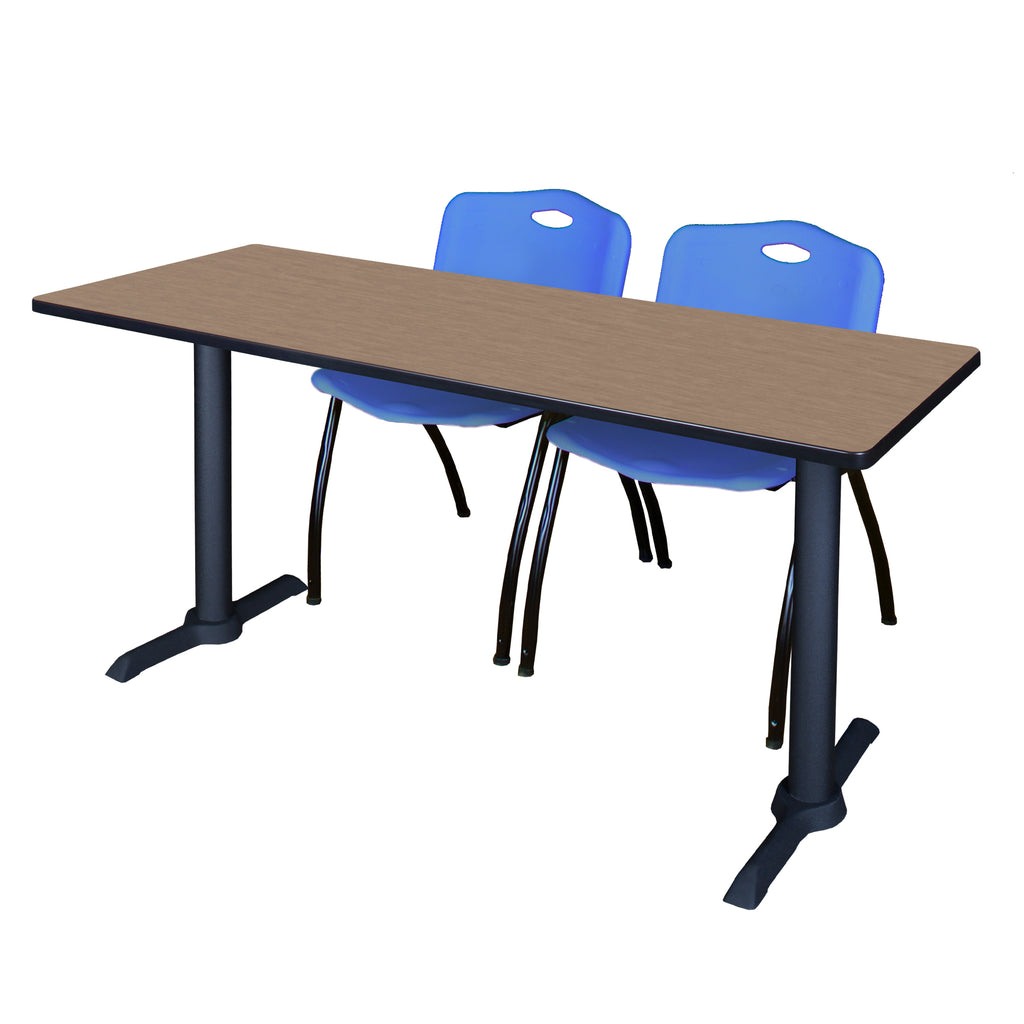 Regency Cain 48 x 24 in. TBase Training Seminar Table & 2 M Stack Chairs