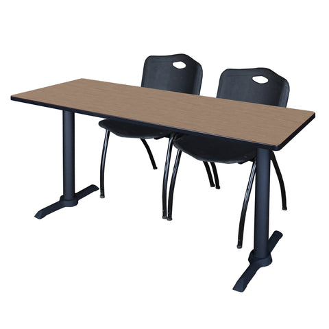 Regency Cain 48 x 24 in. TBase Training Seminar Table & 2 M Stack Chairs