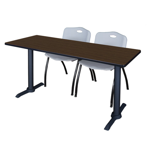Regency Cain 48 x 24 in. TBase Training Seminar Table & 2 M Stack Chairs