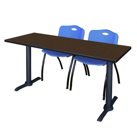 Regency Cain 48 x 24 in. TBase Training Seminar Table & 2 M Stack Chairs