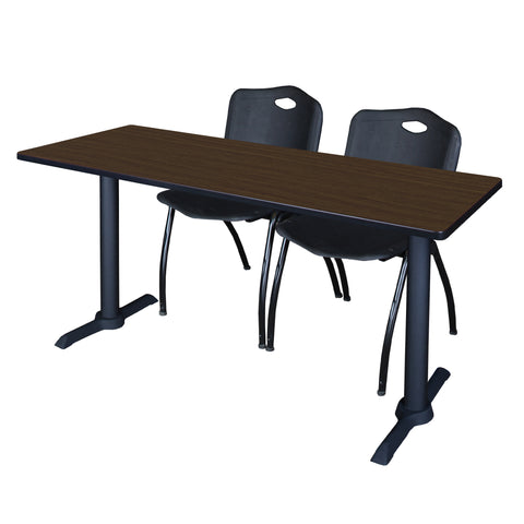 Regency Cain 48 x 24 in. TBase Training Seminar Table & 2 M Stack Chairs