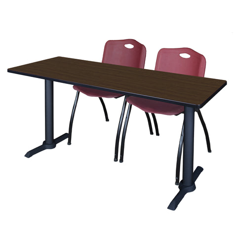 Regency Cain 48 x 24 in. TBase Training Seminar Table & 2 M Stack Chairs