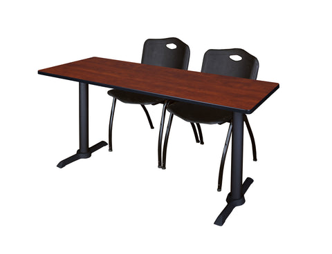 Regency Cain 48 x 24 in. TBase Training Seminar Table & 2 M Stack Chairs
