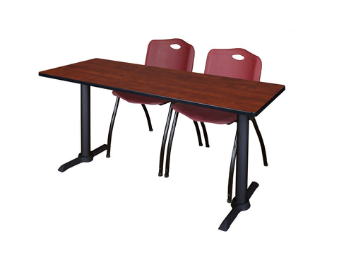 Regency Cain 48 x 24 in. TBase Training Seminar Table & 2 M Stack Chairs