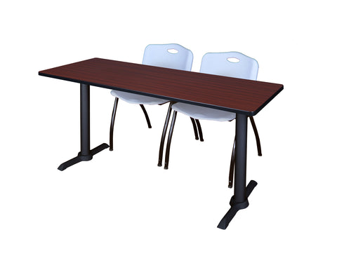 Regency Cain 48 x 24 in. TBase Training Seminar Table & 2 M Stack Chairs