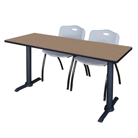 Regency Cain 48 x 24 in. TBase Training Seminar Table & 2 M Stack Chairs