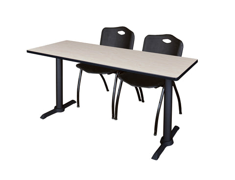 Regency Cain 48 x 24 in. TBase Training Seminar Table & 2 M Stack Chairs