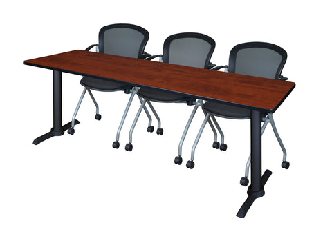 Regency Cain 48 x 24 in. TBase Training Seminar Table & 2 Cadence Nesting Chairs