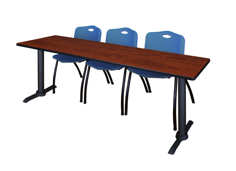 Regency Cain 48 x 24 in. TBase Training Seminar Table & 2 M Stack Chairs