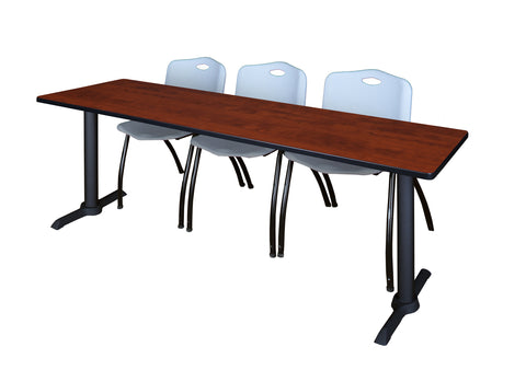 Regency Cain 48 x 24 in. TBase Training Seminar Table & 2 M Stack Chairs