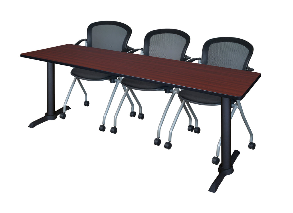 Regency Cain 48 x 24 in. TBase Training Seminar Table & 2 Cadence Nesting Chairs